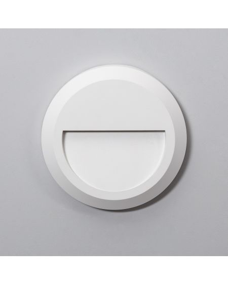 Balise LED Extérieure 1W En Saillie au Mur Ronde Edulis Blanche