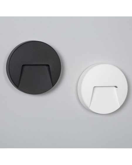 Balise LED Extérieure 3W En Saillie au Mur Ronde Nilsa Blanche