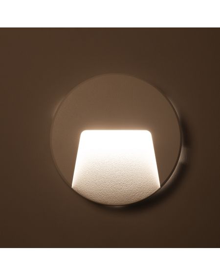 Balise LED Extérieure 3W En Saillie au Mur Ronde Nilsa Blanche