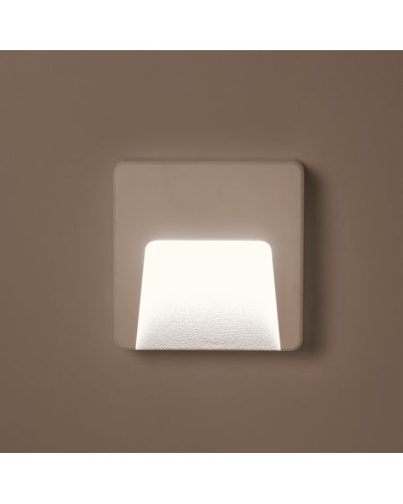 Balise LED Extérieure 3W En Saillie au Mur Carrée Dag Blanche
