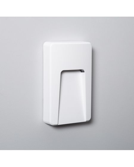 Balise LED Extérieure 3W En Saillie au Mur Rectangulaire Joy Blanche