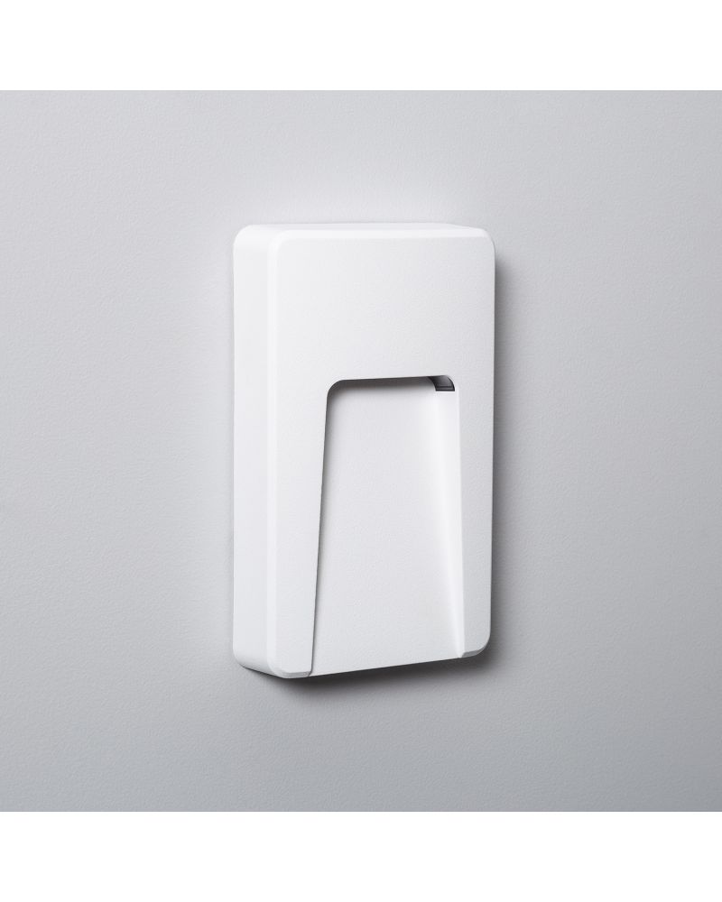 Balise LED Extérieure 3W En Saillie au Mur Rectangulaire Joy Blanche