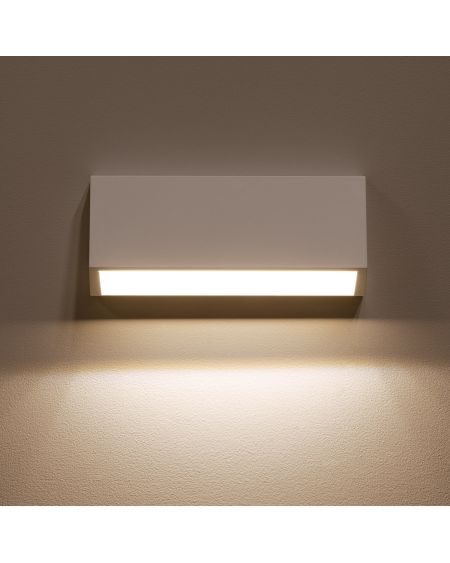 Balise LED Extérieure 3W En Saillie au Mur Rectangulaire Valeta Blanche
