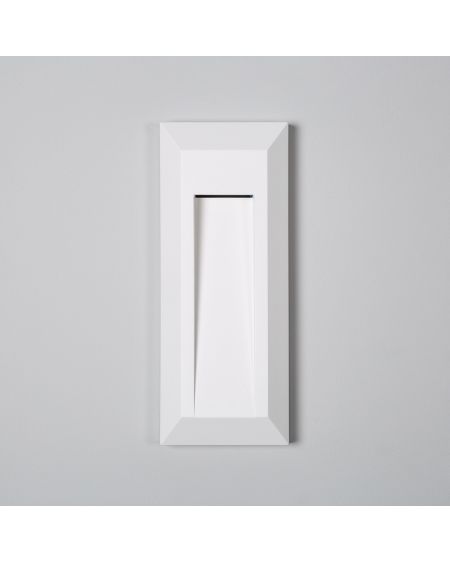 Balise LED Extérieure 1W en Saillie au Mur Rectangulaire Gisli Blanche