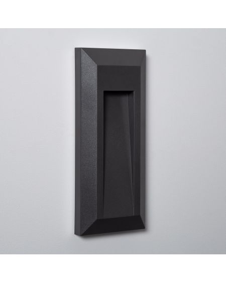 Balise LED Extérieure en Saillie Rectangulaire Gisli 1W Noire