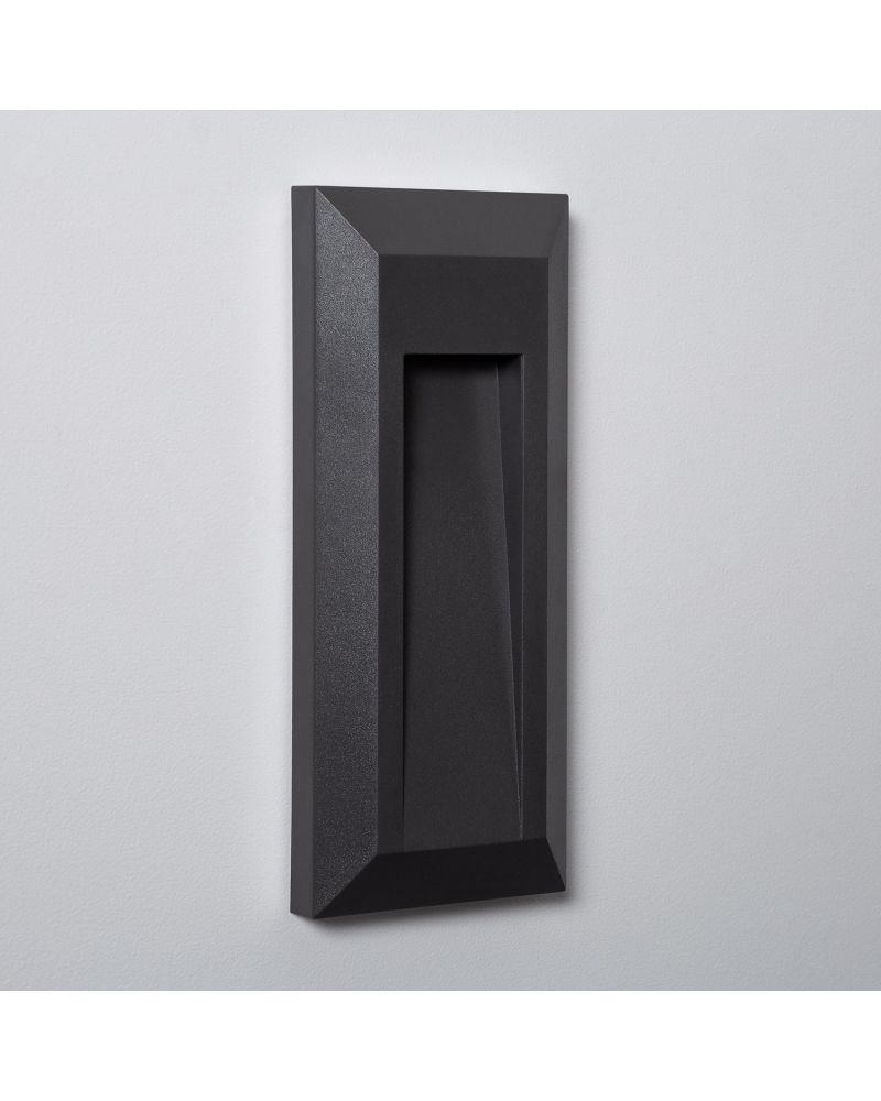Balise LED Extérieure en Saillie Rectangulaire Gisli 1W Noire