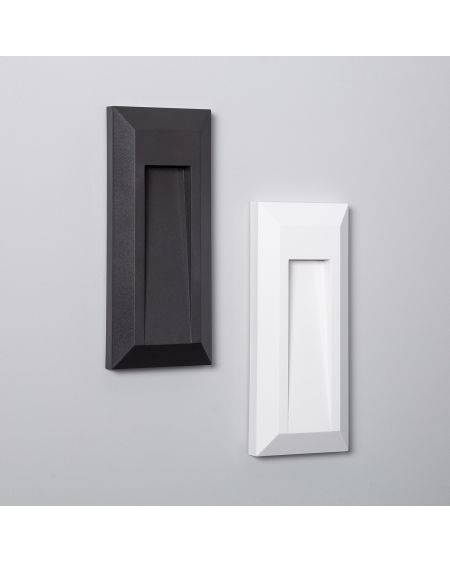 Balise LED Extérieure en Saillie Rectangulaire Gisli 1W Noire