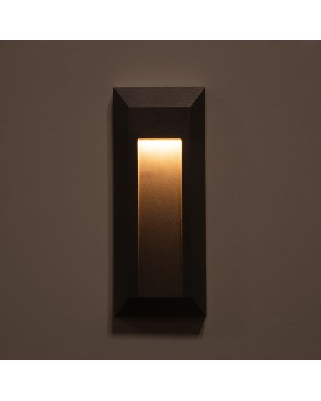 Balise LED Extérieure en Saillie Rectangulaire Gisli 1W Noire