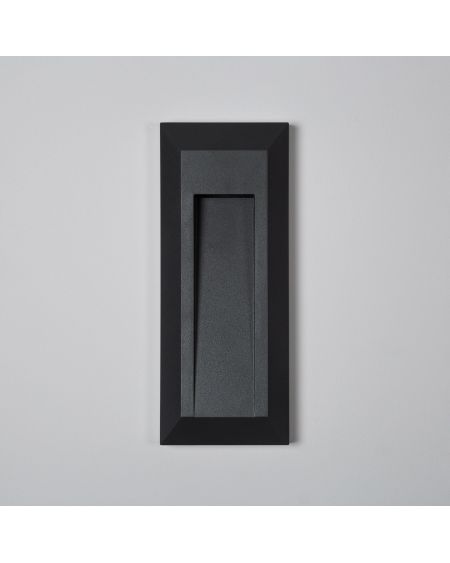 Balise LED Extérieure en Saillie Rectangulaire Gisli 1W Noire