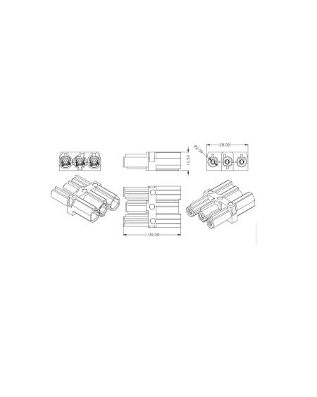 Raccord GST18 3 Pôles