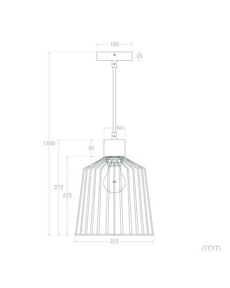 Suspension Bois et Métal Hitra