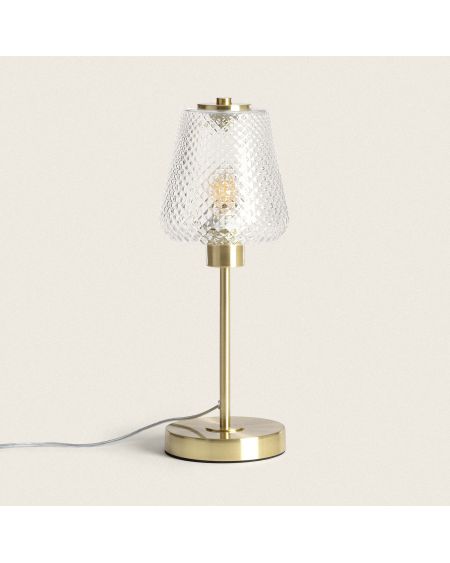 Lampe à Poser Métal et Verre Stiklu