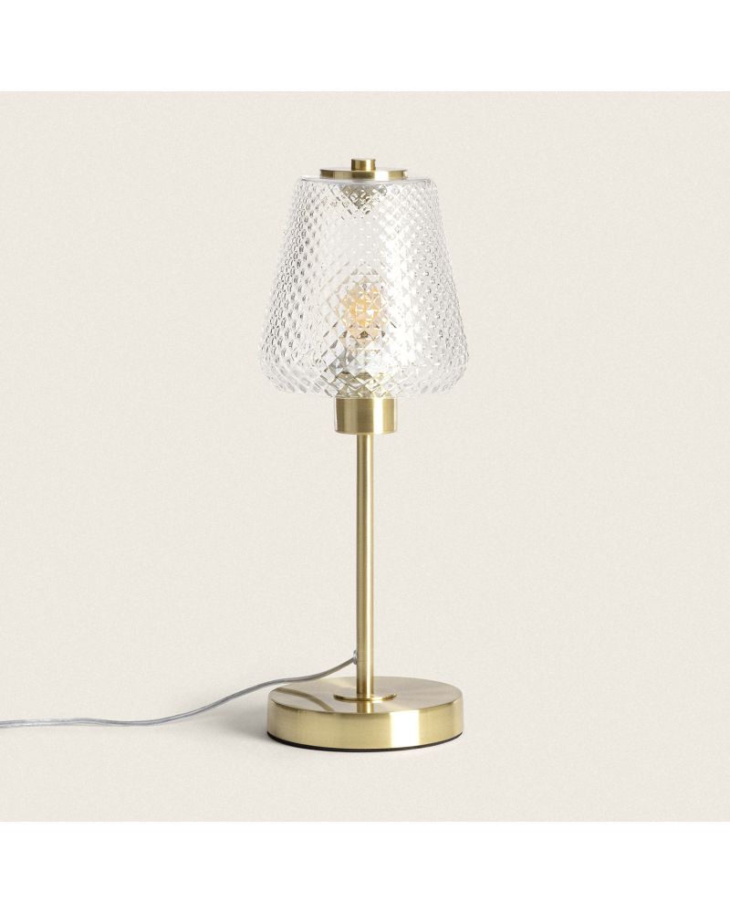 Lampe à Poser Métal et Verre Stiklu