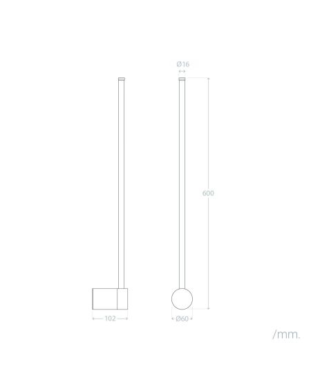 Applique Murale LED 10W Métal DeLux