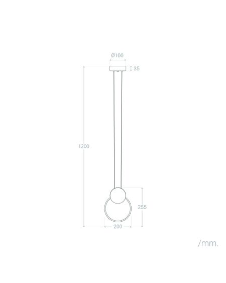 Suspension LED Métal 10W Stendhal