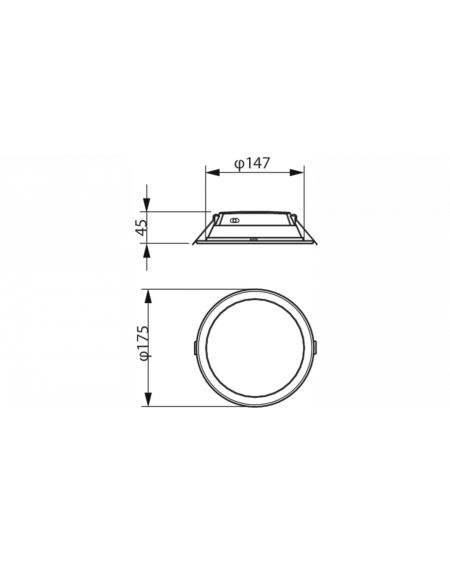 Downlight LED 12W CCT  Ledinaire Slim Coupe Ø 150mm DN065B G4
