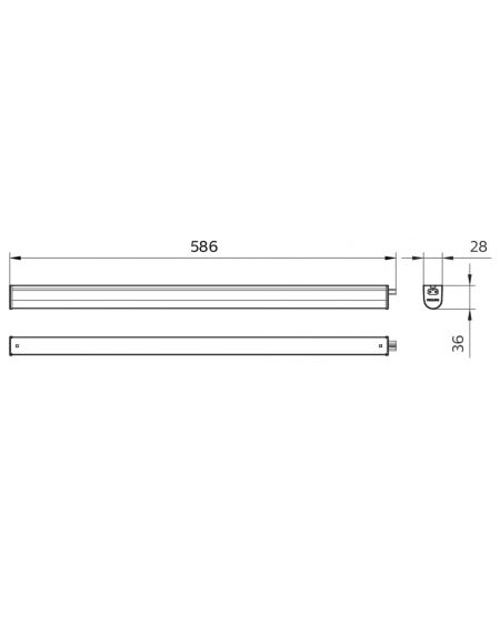 Réglette LED  10W Ledinaire Batten 60cm Raccordable BN021C