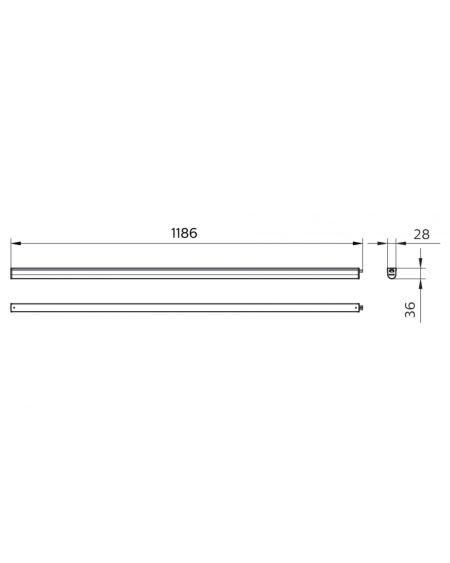 Réglette LED  20W Ledinaire Batten 120cm Raccordable BN021C
