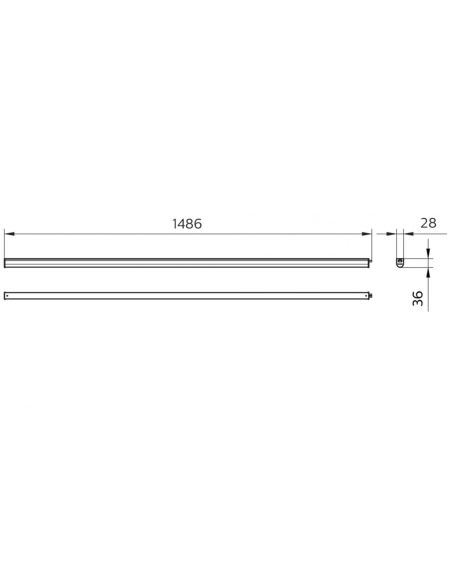 Réglette LED  24W Ledinaire Batten 150cm Raccordable BN021C