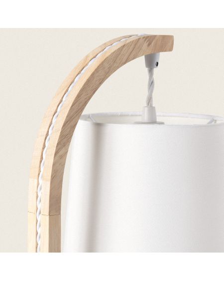 Lampe à Poser Bois et Textile Haakon