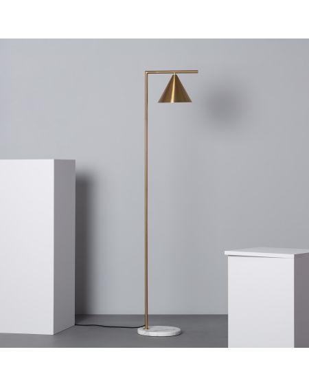 Lampadaire Marbre et Métal Tinos
