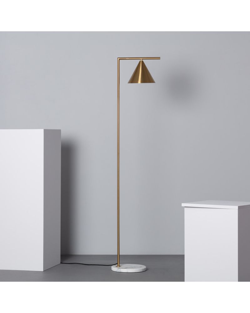 Lampadaire Marbre et Métal Tinos