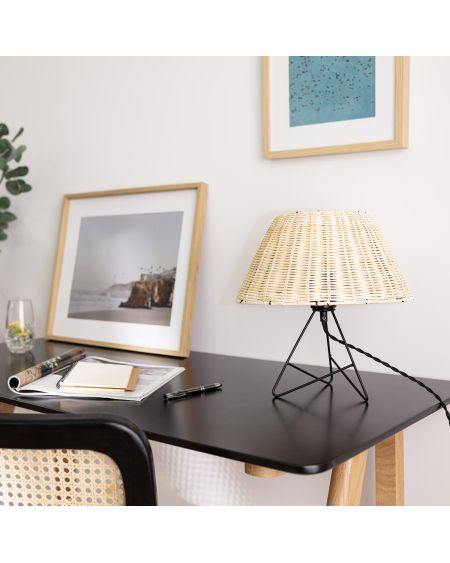 Lampe à Poser Rotin Salmor