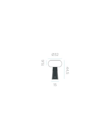 Balise LED Extérieure 2.5W en Saillie sur pied 45cm Paquita 45 Sobremuro Hybride