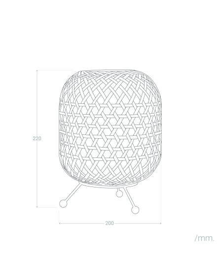 Lampe à Poser Rotin Chia