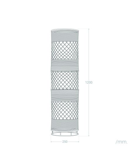 Lampadaire Rotin Rubra