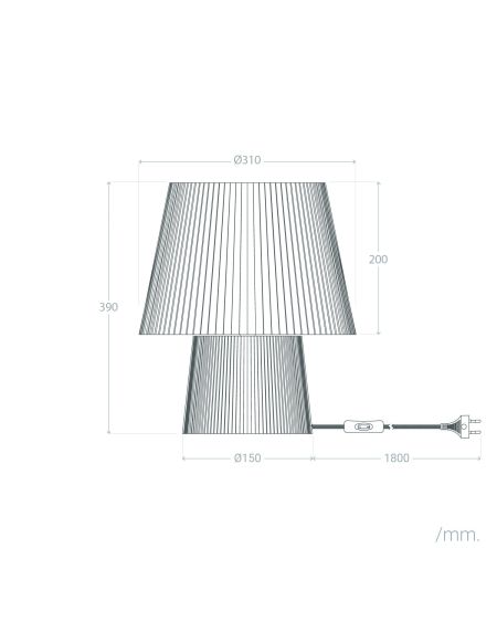 Lampe à Poser Papier Tressé Kalla Gardenia