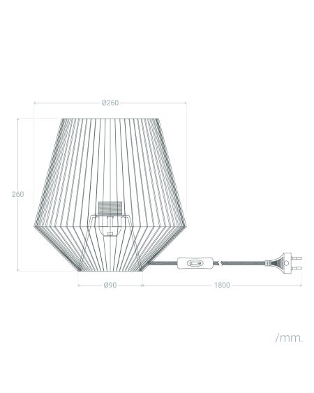 Lampe à Poser Papier Tressé Portable Kalla Cinnamon