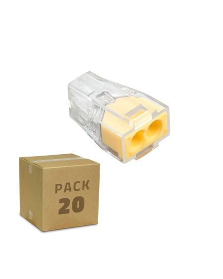 Pack 25 Connecteurs Rapides 2 Entrées 0.75-2.5 mm²
