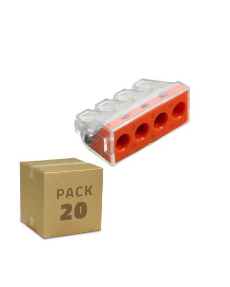 Pack 10 Connecteurs Rapides 4 Entrées 2.5-6.0 mm²