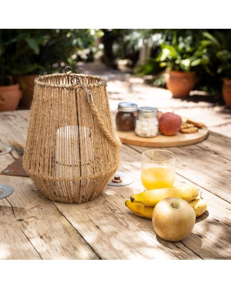 Lampe à Poser LED 3W Portable Extérieur Corde Naturelle Alguer