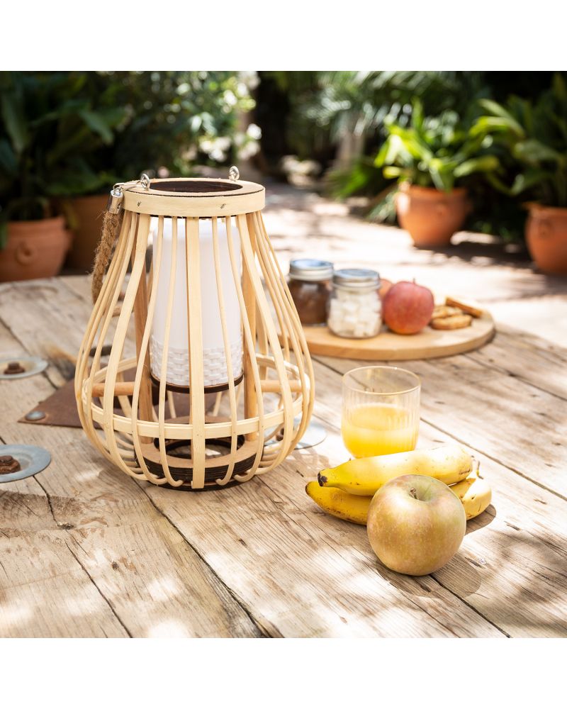 Lampe à Poser LED Portable Rotin Magaluf
