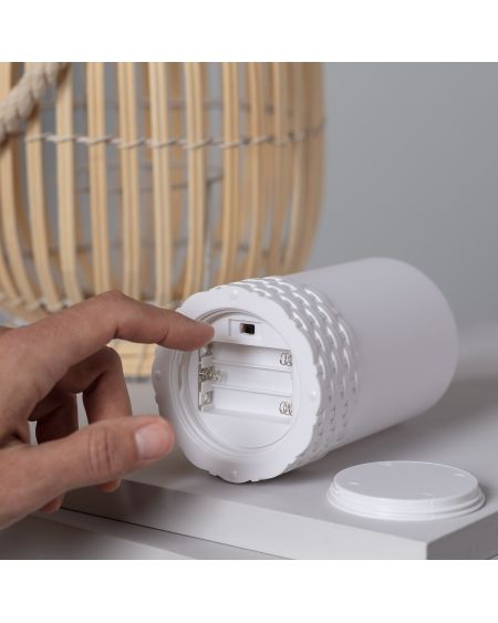 Lampe à Poser LED Portable Rotin Dragonera