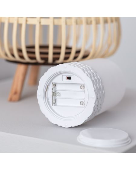 Lampe à Poser LED Portable Rotin Trípoli