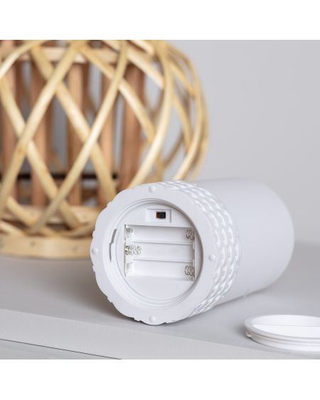 Lampe à Poser LED Extérieur Portable Rotin Alejandría