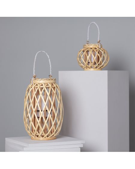 Lampe à Poser LED Portable Rotin Big Alejandría