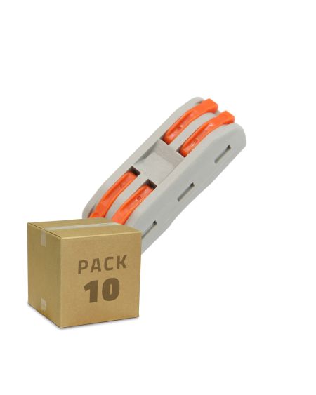 Pack 10 Connecteurs Rapides 2 Entrées et 2 Sorties SPL-3 pour Câble Électrique de 0.08-4mm²