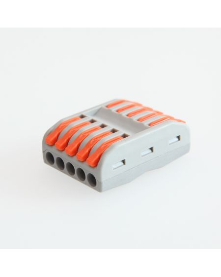Pack 5 Connecteurs Rapides 5 Entrées et 5 Sorties SPL-5 pour Câble Électrique de 0.08-4mm²