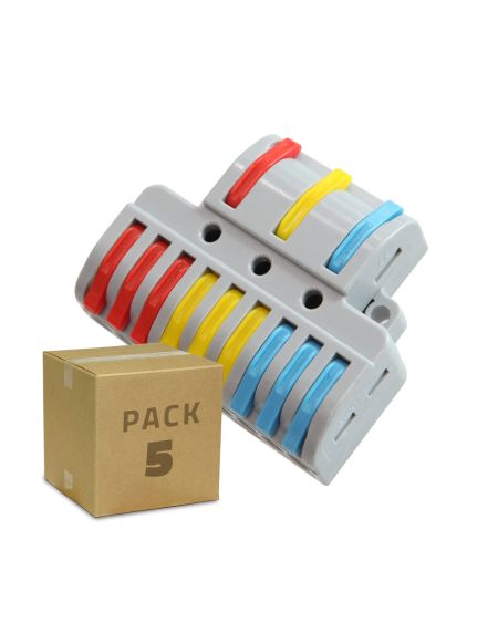 Pack 5 Connecteurs Rapides 9 Entrées et 3 Sorties SPL-93 pour Câble Électrique de 0.08-4mm²