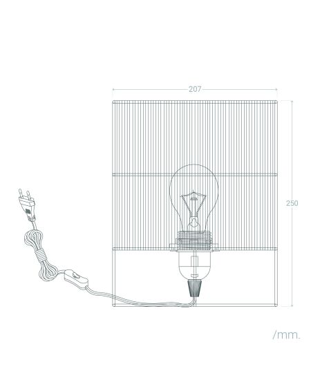 Lampe à Poser Papier Tressé Khalo
