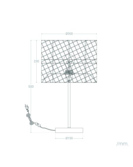 Lampe à Poser Rotin Carrere