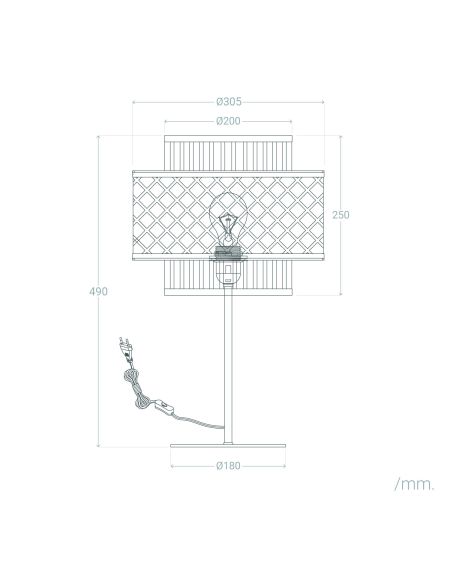 Lampe à Poser Rotin Samsara