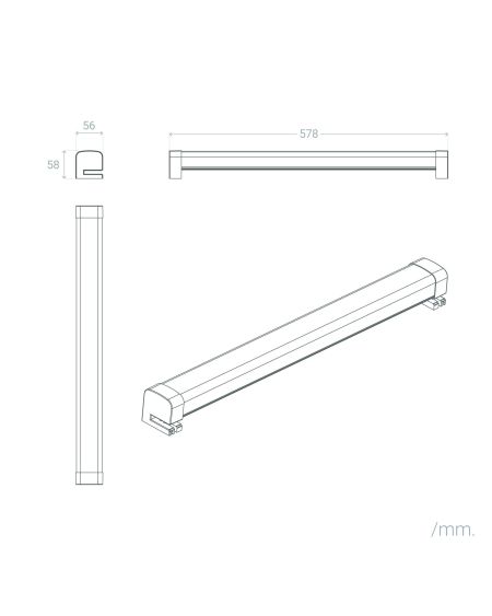 Applique LED Big Vault 15W pour Miroir de Salle de Bain