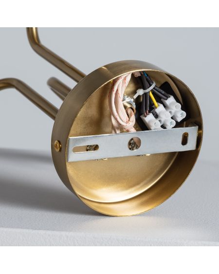 Plafonnier Métal et Verre Moonlight Brass 3 Spots