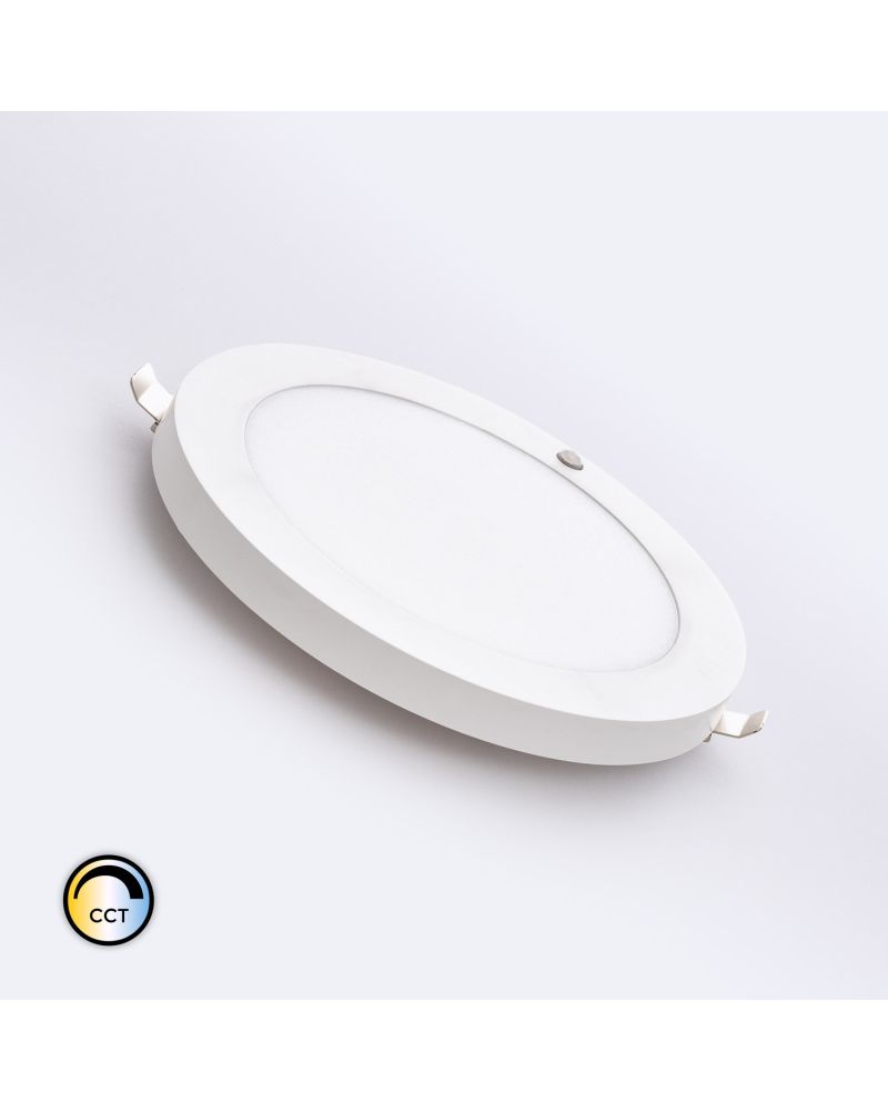 Dalle LED 18W CCT Ronde Sélectionnable avec Détecteur PIR Coupe Ajustable Ø50-170 mm