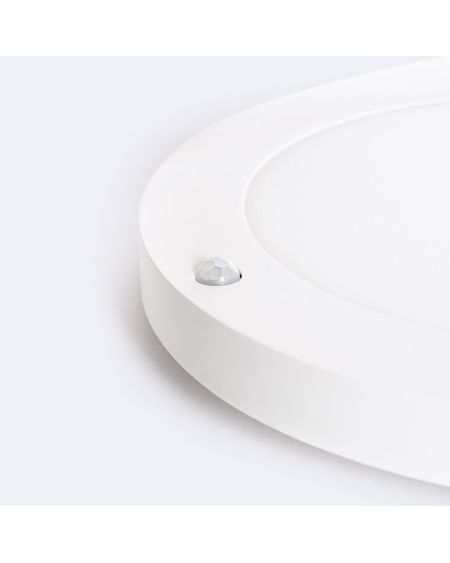 Dalle LED 18W CCT Ronde Sélectionnable avec Détecteur PIR Coupe Ajustable Ø50-170 mm